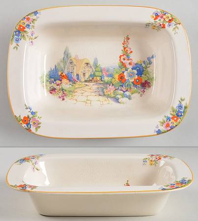 Old England Gardens 8" Oval Vegetable Bowl