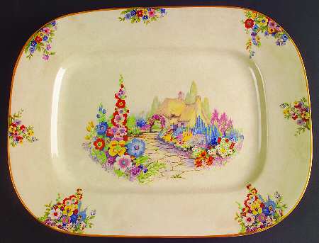 Old England Gardens 14" Rectangular Serving Platter
