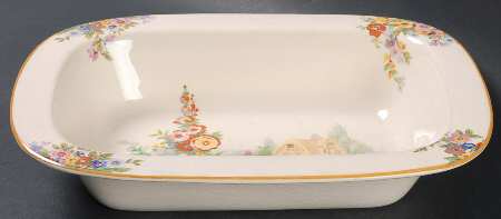 Old England Gardens 9" Oval Vegetable Bowl