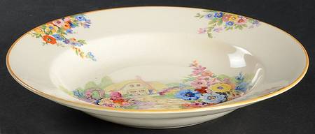 Old England Gardens Rim Soup Bowl