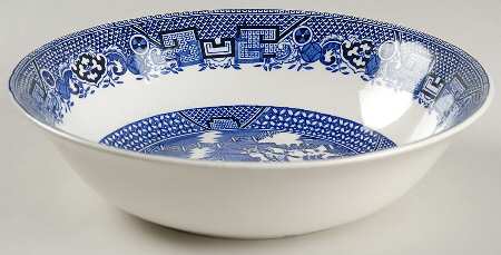 Old Willow Blue 8" Round Vegetable Bowl