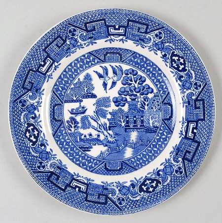 Old Willow Blue Bread & Butter Plate