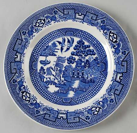 Old Willow Blue Salad Plate