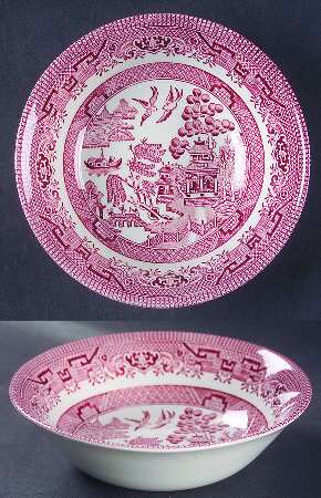 Old Willow Pink Coupe Cereal Bowl