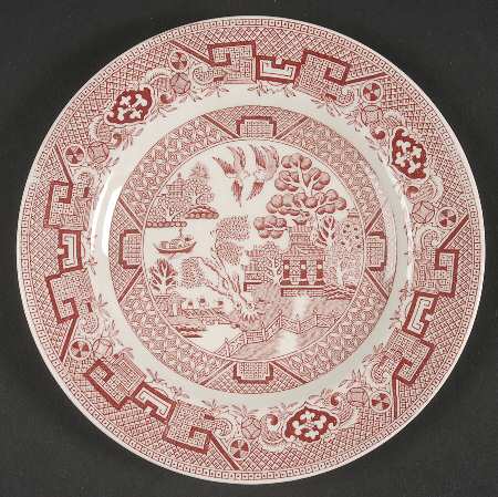 Old Willow Pink Bread & Butter Plate
