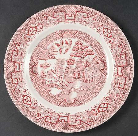 Old Willow Pink Salad Plate