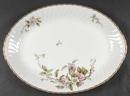 Apple Blossom 16" Oval Serving Platter
