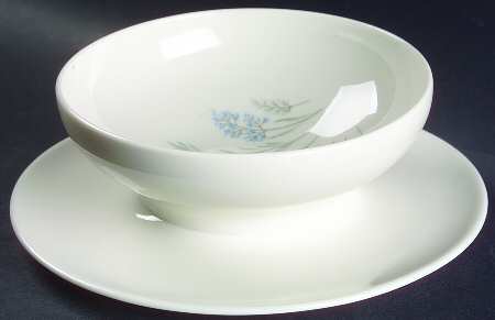 Blue Grass Gravy Boat with Attached Underplate