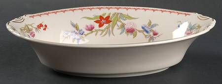 Bombay (Gold Trim) 10" Oval Vegetable Bowl