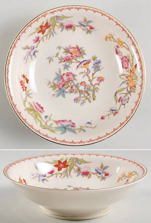 Bombay (Gold Trim) 8" Round Vegetable Bowl