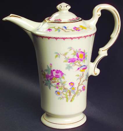 Bombay (Gold Trim) Coffee Pot & Lid