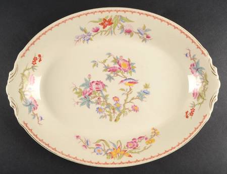 Bombay (Gold Trim) 13" Oval Serving Platter
