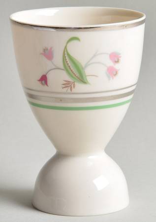 Coralbel (Virginia Shape, Platinum Trim) Double Egg Cup