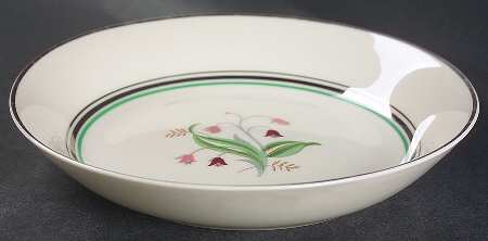 Coralbel (Virginia Shape, Platinum Trim) Coupe Soup Bowl