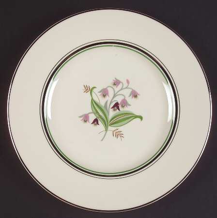 Coralbel (Virginia Shape, Platinum Trim) Large Dinner Plate