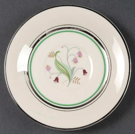 Coralbel (Virginia Shape, Platinum Trim) Saucer