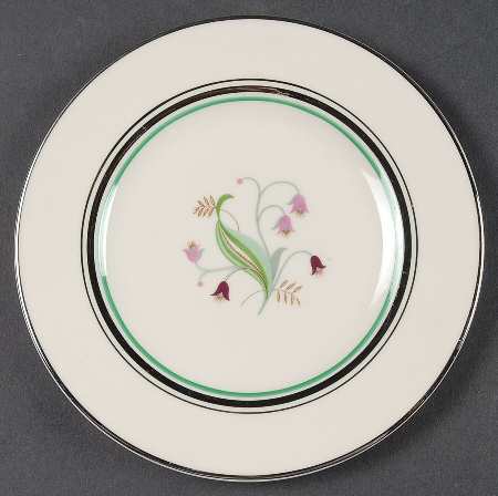 Coralbel (Virginia Shape, Platinum Trim) Bread & Butter Plate