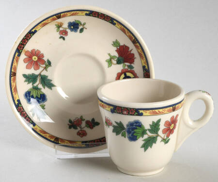 Dewitt Clinton (Pilgrim) Flat Cup & Saucer Set