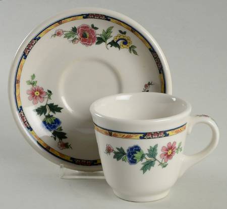 Dewitt Clinton (Pilgrim) Flat Cup & Saucer Set