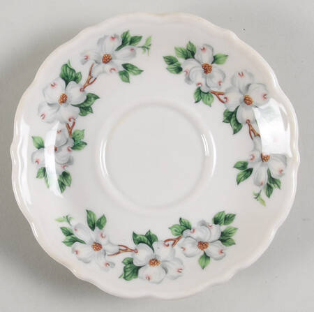Dogwood (Restaurant, Scalloped, No Trim) Saucer for Flat Cup