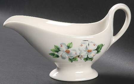 Dogwood (Restaurant, Scalloped, No Trim) Gravy Boat