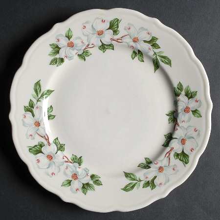 Dogwood (Restaurant, Scalloped, No Trim) Luncheon Plate