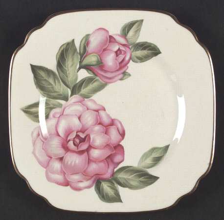 Floral Accent Plates (Virginia, Gold Trim) by Syracuse