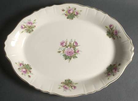 June Rose 16" Oval Serving Platter