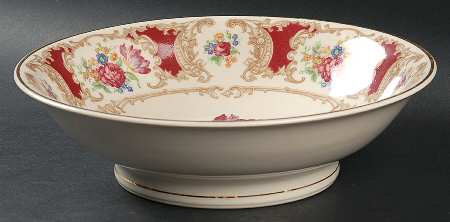 Romance Maroon 9" Round Vegetable Bowl