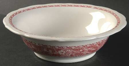 Strawberry Hill Pink 9" Round Vegetable Bowl