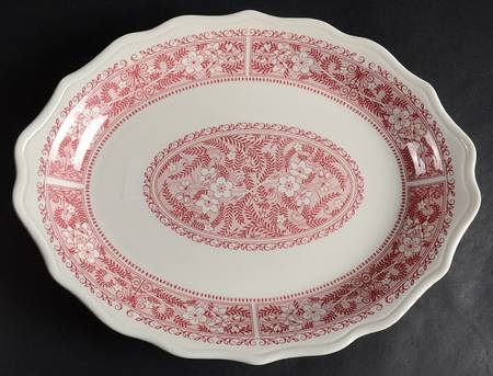 Strawberry Hill Pink 12" Oval Serving Platter
