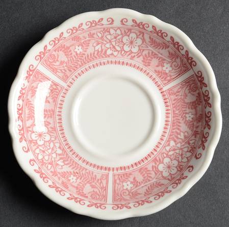 Strawberry Hill Pink Saucer for Flat Cup