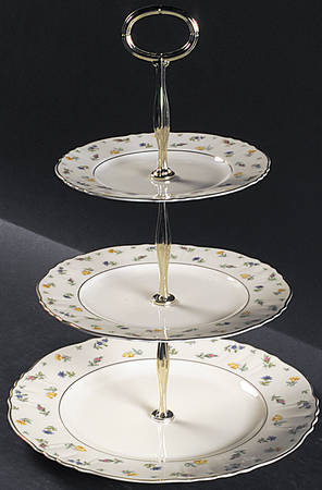 Suzanne 13 7/8"-14 1/4" 3-Tiered Serving Tray(DP,SP,BB) HC