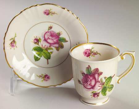 Victoria Footed Demitasse Cup & Saucer Set