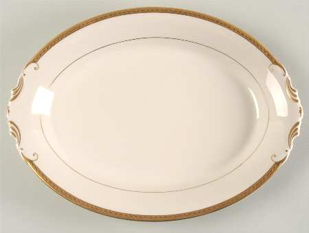 Wayne (No Color Band) 14" Oval Serving Platter by Syracuse