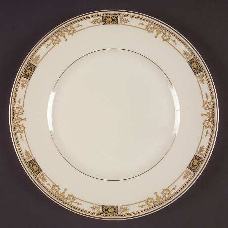 Webster (Old Ivory, Gold Trim) Large Dinner Plate