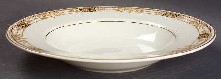 Webster (Old Ivory, Gold Trim) Rim Soup Bowl
