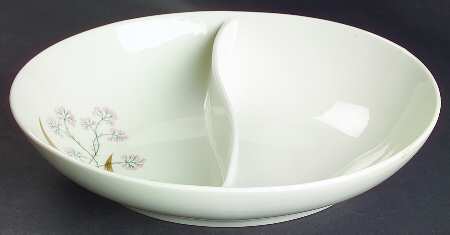 Windswept 10" Oval Divided Vegetable Bowl