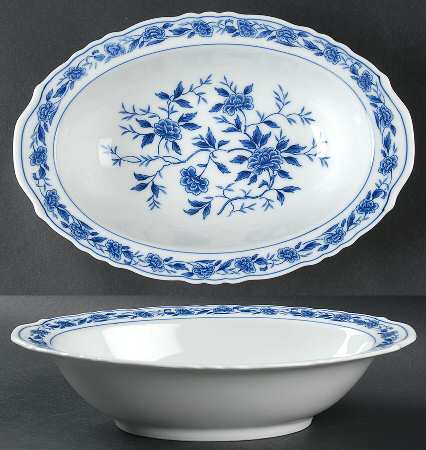 Blue Chatham 10" Oval Vegetable Bowl
