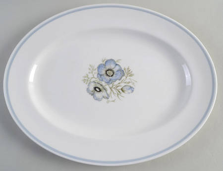 Glen Mist (Susie Cooper Signature Stamp) 15" Oval Serving Platter