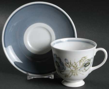 Glen Mist (Susie Cooper Signature Stamp) Footed Cup & Saucer Set