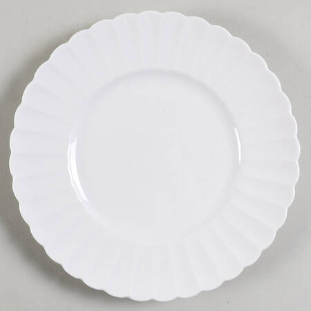 White Flute Salad Plate