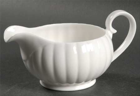 White Flute Gravy Boat
