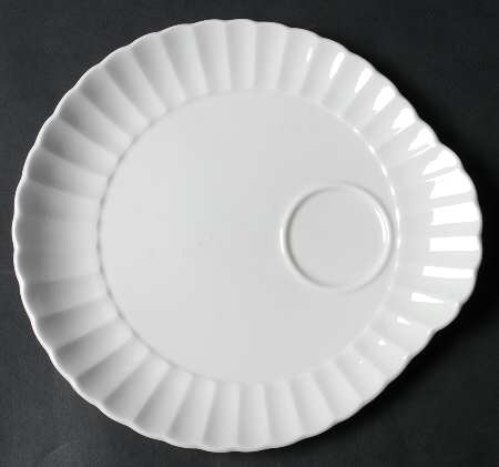 White Flute Snack Plate
