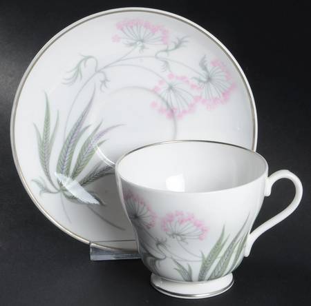 Pastoral Footed Cup & Saucer Set