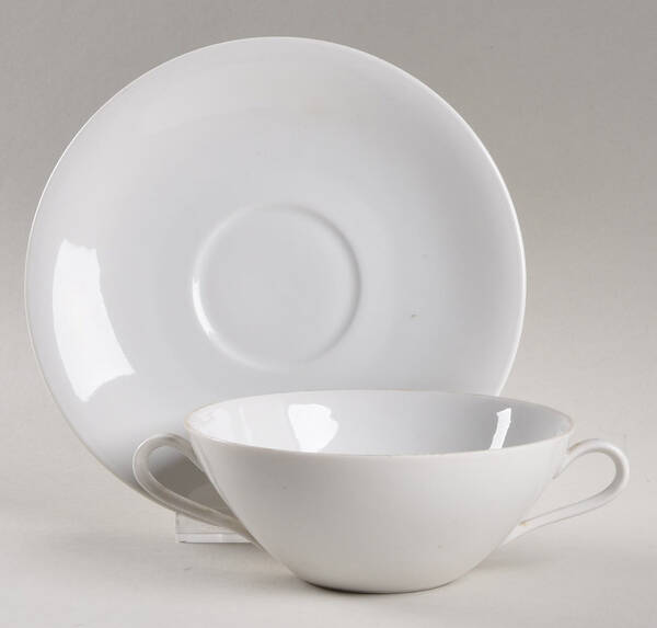 Isolde Flat Cream Soup Bowl & Saucer Set