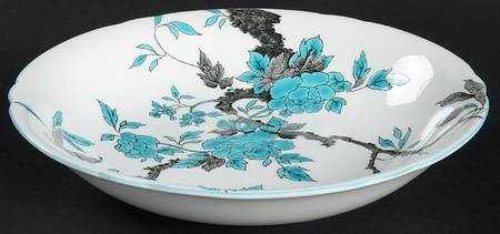 Chippendale Turquoise Coupe Soup Bowl by Shelley