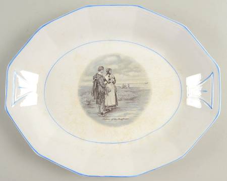 Courtship of Miles Standish 12" Oval Serving Platter