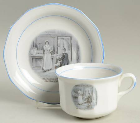 Courtship of Miles Standish Flat Cup & Saucer Set