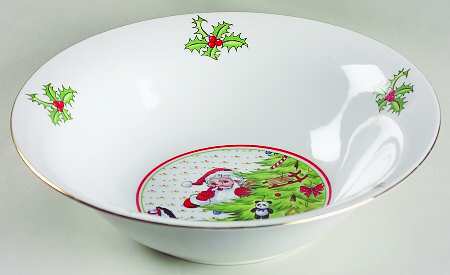 Home For The Holidays 9" Round Vegetable Bowl